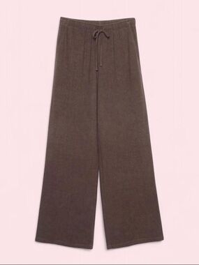 Brown Straight Leg Linen Trousers